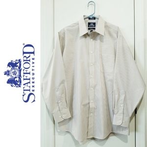 Stafford Fitted Wrinkle Free Dress Shirt.
